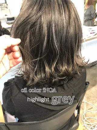 カラー ハイトーン/レイヤー /ケアブリーチ石川治のヘアスタイル