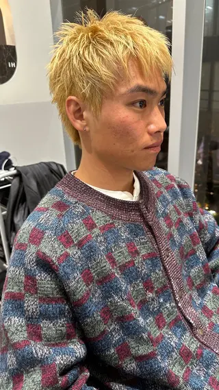 ショート カラー メンズ 渋谷メンズショート 特化🥋　渡邊健流のヘアスタイル