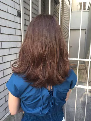 ミディアム カラー ✂️小顔カット✂️ 山本有紀のヘアスタイル