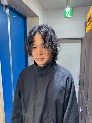 ミディアム カラー パーマ メンズ メンズカット/メンズ ショート/Yutoのヘアスタイル