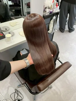 ロング 髪質改善/縮毛矯正 梅田茶屋町/西尾祐作のヘアスタイル