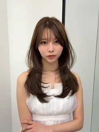 ロング 韓国ヘア🤍🇰🇷 ‪🫶🏻吉満のヘアスタイル