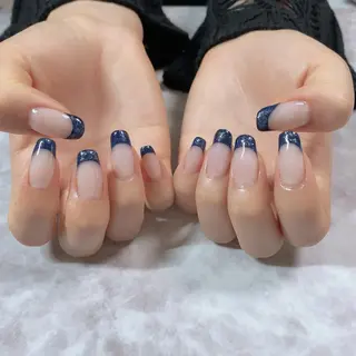 ネイル マジョリカ ブルーのネイルデザイン