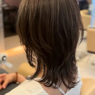 ミディアム カラー FIGARO Ribute 登美ケ丘店所属・藤井勇太/ 切りっぱなしボブのヘアスタイル