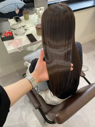 ロング 韓国風cut/ 縮毛矯正/正岡幹康のヘアスタイル