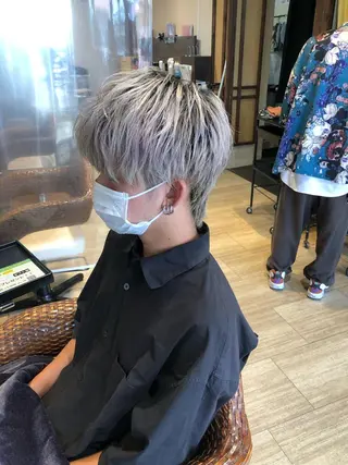 ショート カラー メンズ メンズパーマ/ スパイキー/神田正紀のヘアスタイル