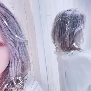 ミディアム カラー 東出 レイ🕊のヘアスタイル
