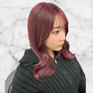 セミロング カラー セルバ所属・HIRORO ブリーチ/ハイトーンのヘアスタイル