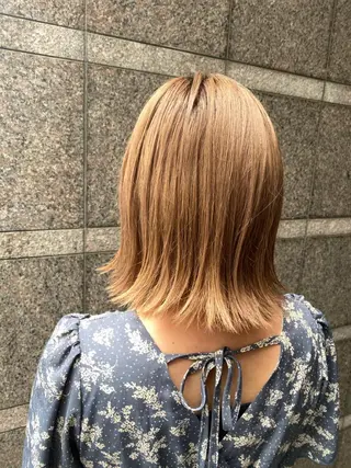 ミディアム カラー 美髪改善・ブリーチ tadasuke⭐️のヘアスタイル