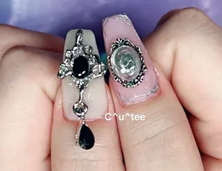 ロング 🎀CUTEE 🎀レイのネイルデザイン