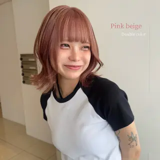 ミディアム カラー ヘアアレンジ 透明感カラー｜セット 🩰SAKI𓂃୨୧のヘアスタイル