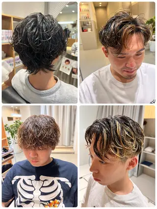 ショート カラー パーマ メンズ labyrinthノーブル所属・再現性No.1西村 雄太のヘアスタイル