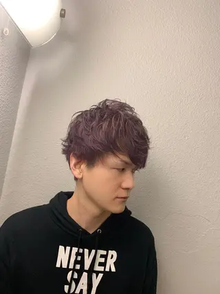 ミディアム カラー メンズ ヒロ銀座 バーバーショップ神楽坂所属・ひらお あおとのヘアスタイル