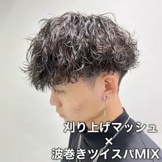 ショート パーマ メンズ キッズ メンズ指名No. 1 🔥Riku🔥のヘアスタイル