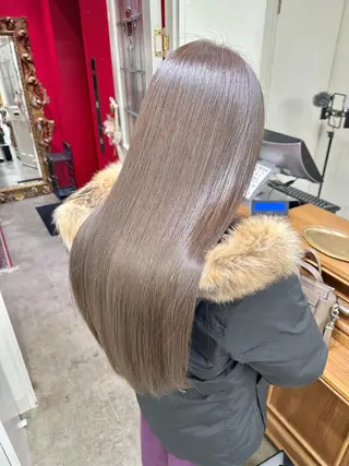 ロング カラー ＼脱・うねり& 広がり／gite菊のヘアスタイル