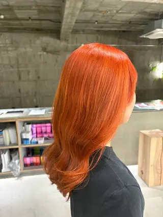 ミディアム カラー 玉置 七海のヘアスタイル