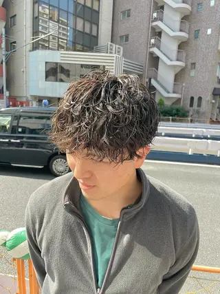ショート パーマ メンズ 💈メンズパーマ💈 ナカザワ リョウのヘアスタイル