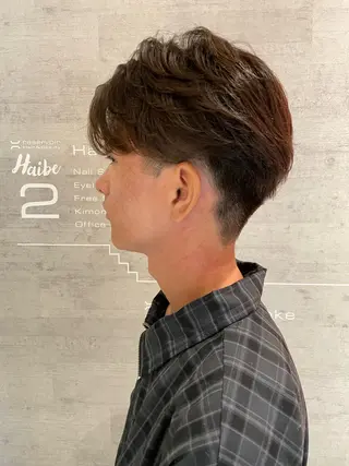 ミディアム パーマ 田中 清司のヘアスタイル