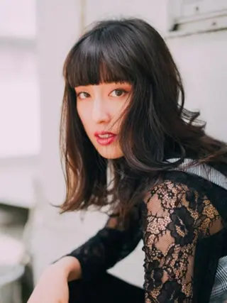 ミディアム amie 高崎 【アミ】のヘアスタイル