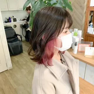 ミディアム カラー regalo 森重ユウのヘアスタイル