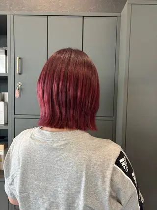 ミディアム JILL    hair所属・maki💖 暖色カラーのヘアスタイル