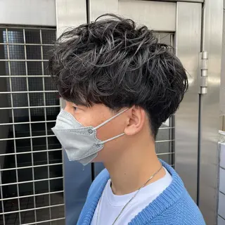 ショート パーマ メンズ 【メンズ縮毛矯正】 田中秀斗のヘアスタイル