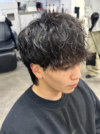 パーマ メンズ fifth men's原宿所属・fifth/原宿/ シャドウパーマ/カズのヘアスタイル