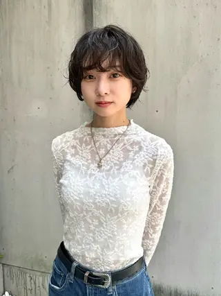ショート パーマ ZENKO表参道店所属・デジタルパーマ 🌀ボブ　萩原　龍のヘアスタイル