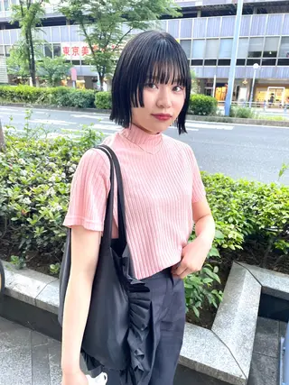 ミディアム カラー パーマ ヘアアレンジ メンズ キッズ ネイル マツエク・マツパ アイブロウ tatsumi/ボブ ウルフ/レイヤーのヘアスタイル