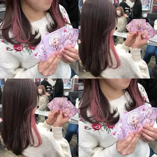 ミディアム カラー 推しカラー✨ オタク美容師ユウカのヘアスタイル