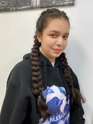 ロング カラー ヘアアレンジ Nece所属・久米寿李恵 くめじゅりえのヘアスタイル
