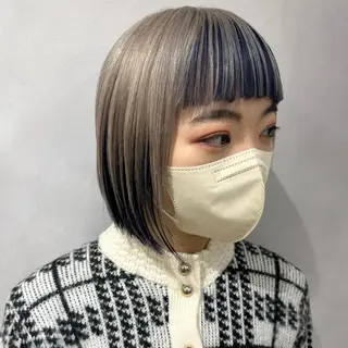 ショート カラー デザインカラー/パー マ🦖外岡咲希🦖のヘアスタイル