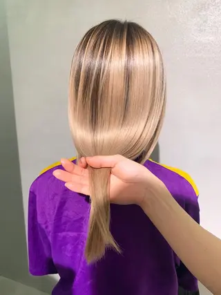 ロング インナーカラー/天神 ブリーチ/吉田のヘアスタイル