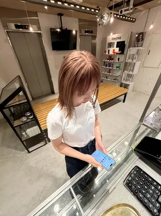 ミディアム カラー ヘアアレンジ 髪質改善/ベージュ 🍀【ヒロム】🍀のヘアスタイル