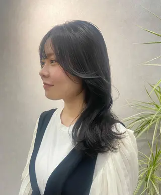 ミディアム カラー いなみね はるきのヘアスタイル