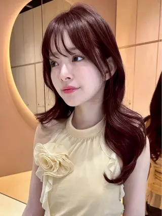 ロング カラー 大宮韓国風レイヤー 吉田こうすけのヘアスタイル