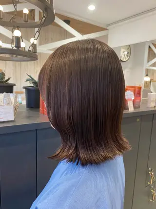 ミディアム カラー 柴田 枝利子のヘアスタイル