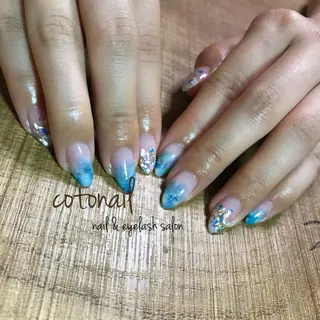 セミロング ネイル ツメトマツゲ .のネイルデザイン