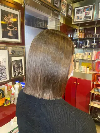 ミディアム カラー カット/ピンク/ ラベンダー/長谷恵花のヘアスタイル