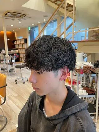 ショート パーマ メンズ パーマ/フェード🔥 佐々木波人のヘアスタイル