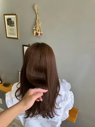 セミロング 渡辺俊介 暗髪カラー /美髪矯正/髪質改善のヘアスタイル