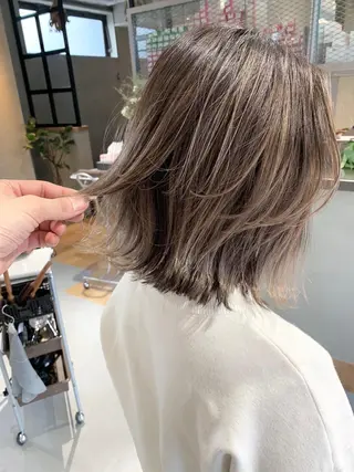 ミディアム カラー yuga/ パーマのヘアスタイル