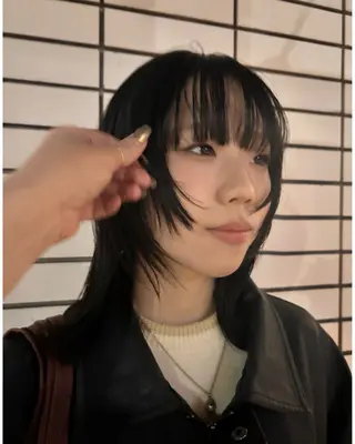 ミディアム カラー デザインカット/ パーマ/nanaのヘアスタイル