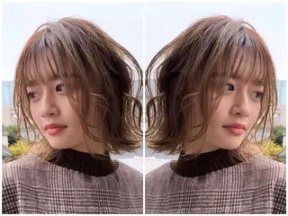 セミロング パーマ カラー yelm ［official］のヘアスタイル
