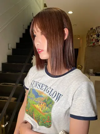 ミディアム カラー 太田 妃香/岡崎美容室のヘアスタイル