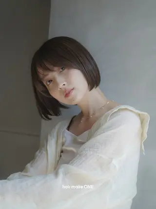 ショート カラー パーマ 🫧レディースボブ 🫧RENのヘアスタイル
