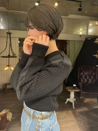 ショート カラー ハイトーン/顔まわり レイヤー/YUKAのヘアスタイル