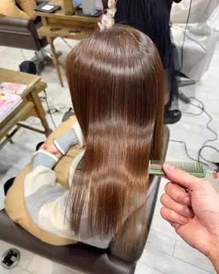 ミディアム 縮毛矯正/ショート/ レイヤー/畑中正敏のヘアスタイル