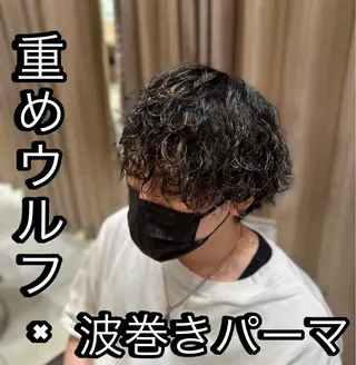 パーマ メンズ 【メンズパーマ✨️ フェザーパーマ】岩城のヘアスタイル