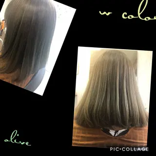 セミロング カラー ヘアサロンオスカー 岸和田蛸地蔵店のヘアスタイル